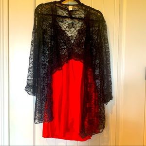 2-pc Lingerie Slip & Robe